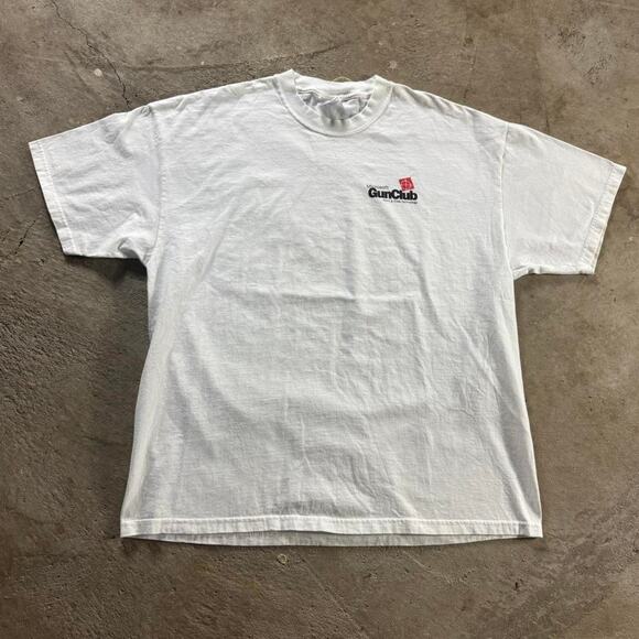 Vintage VTG Y2K Microsoft Gun Club Graphic T-Shirt - Picture 1 of 8